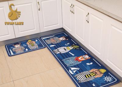 China Anti Slid Kitchen Floor Rugs Washable , Soft Kitchen Mats Classic Style for sale