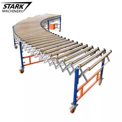 China Power Roller Conveyor Heat Resistant Expandable Unloading Roller Conveyor With Motors for sale