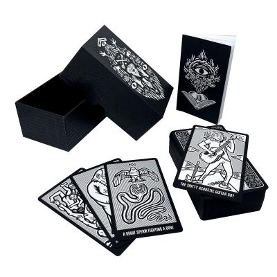 China Bestseller Cheap Paper Black Oracle Paper Cards Custom Printing Wholesale Tarot Cards Pack for sale