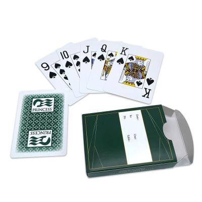 China Casino Kartu Poker Custom Playing Cards Dropshipping Premium Paper Square With Green Box Packing for sale