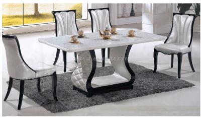 China Hot sale korean style marble dining table in dubai market for sale