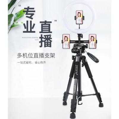 China Wholesale Camera Holder Tripod Factory Phone Tripod Ring Led Lightweight Selfie Stick Holder Mobile Phone Camera Tripod Q111 for sale