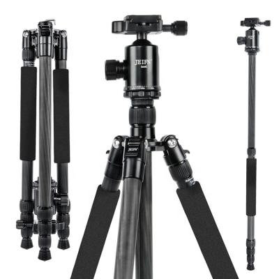 China Digital Camera Travel Carbon Fiber Tripod Monopod Stand JEIFN Q668C for sale