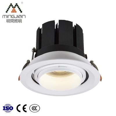 China Shopping Mall China Adjustable Trimless 20W 30W Dimming Optional Ceiling Spot Down Light COB Recessed LED Lamp Downlight for sale