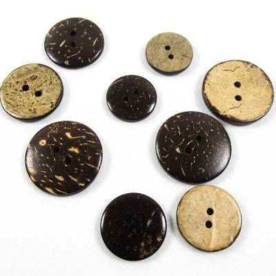 China Natural Dry Cleaning 2 Holes Coconut Shell Buttons For Garment Decoration Wholesale for sale