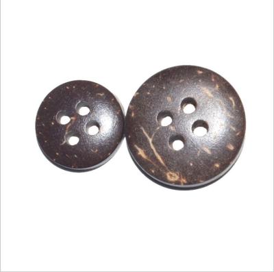 China Dry Cleaning OEM Style 2 Holes Natural Coconut Buttons For Garment Decoration Materials for sale