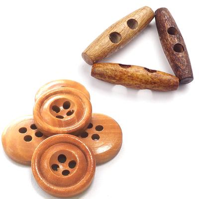 China Dry cleaning 2 holes burlywood color olive shape wood button for coat for sale