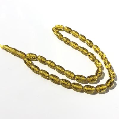 China Custom Perfume Blue Yellow Amber Loose Beads Amber Jewelry 33 Prayer Beads Fashion Style High Quality Religious China Large Production for sale