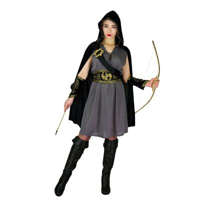 China Cool Adult Huntress Costume Performance Female Archer Fancy Dress For Halloween Cosplay Party Women for sale