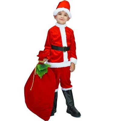 China Classic Christmas Costume Santa Claus Party Cosplay Costume For Christmas Day Halloween Kids Winter Polyester for sale