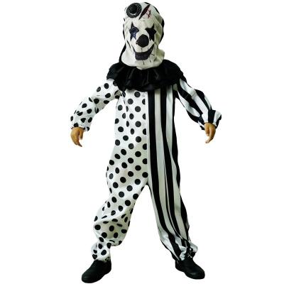 China Scary Cruel Boy's Murder Clown Jumpsuit With Clown Mask Halloween Party Horror Costume For Kids for sale