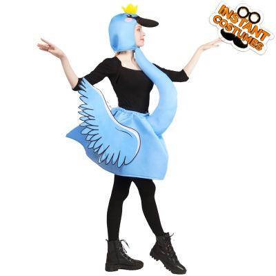 China Anime Cute Animal Costumes Halloween Party Costume Women Lovely Blue Swan Jumpsuit For Adult for sale