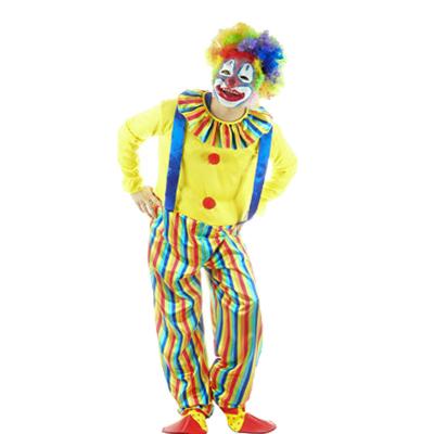 China Costume Factory Sales Directly Yellow Adult Clown Clown Halloween Party Costumes Clothing Cosplay Costumes for sale