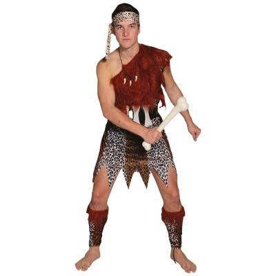 China Polyester Adult Ancient Caveman Halloween Outfit Dress Up Party Cosplay Hairy Caveman Costume For Men for sale