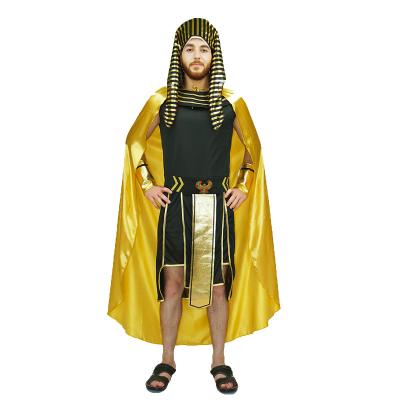 China Cosplay style luxury national costume for men native party clothes national pharaoh costumes with cloak for sale