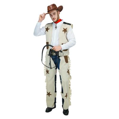 China Western Cowboy Cowboy Party Cosplay Costume Cool Adult Dress Performance Fancy Costumes For Adult for sale