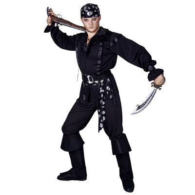 China Costumes Halloween Party Cosplay Costume Stage Performance Black Pirate Men Costumes for sale