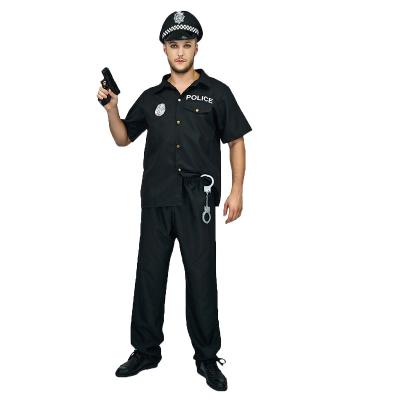 China Wholesale Cool Halloween Policeman Uniform Role Play Cosplay Fancy Career Police Police Costumes For Men for sale