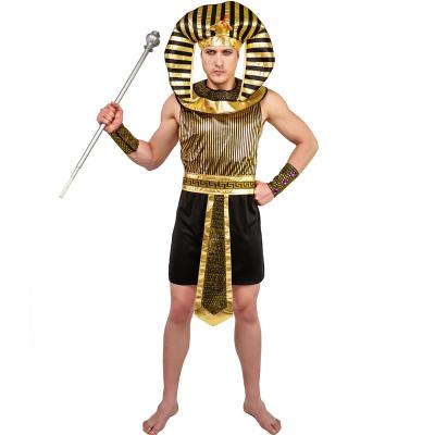 China Luxury Factory Directly Supply Halloween Egyptian Pharaoh Cosplay Where Party Costume Role Playing Performance Clothing For Men for sale