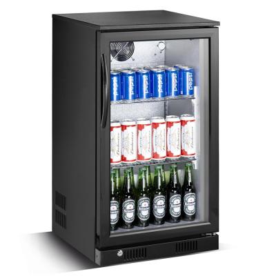 China OEM 118L Commercial Energy Drinks Beer Cooler Mini Bar Hotel Fridge Display Cold Glass Door Freezer Fridge COMPRESSOR Cabinet for sale