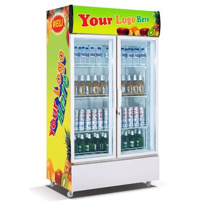 China Commercial Single-Temperature Door Refrigerator for Fruits and Vegetables Display Cooler Fridge Refrigerator Display Freezer Glass Door for sale