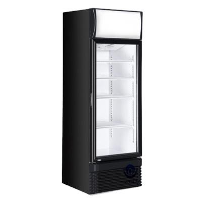 China 430L Single-temperature Open Glass Door Commercial Store Supermarket Display Refrigerator For Sale for sale