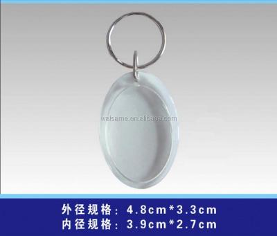 China Promotional Clear Custom Clear Plastic Logo Key Chain Insert Picture Key Chain Frame Acrylic Key Chain Photo Display Blank / Souvenir Packaging for sale