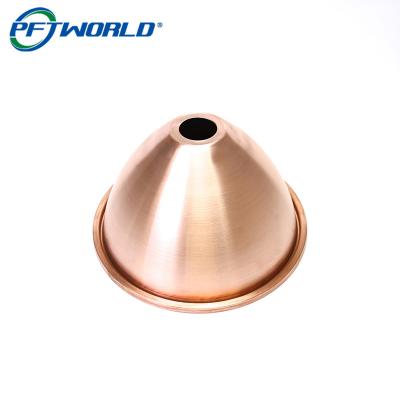 China Customizable Silver Copper Metal Spinning Parts With Ra3.2 Roughness for sale