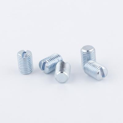 China Flat Steel Or Aluminum Alloy Slotted Set Screw Flat Point M8 Set Screw for sale