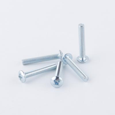 China Round Cross Recessed Thread Truss Head Machine Screws Steel Head Screws Mushroom Screw for sale