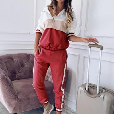 China Wholesale Red QUICK DRY Tailored Hooded Jogger Tracksuit Women Zipper OEM Alphagear Sweatsuit for sale