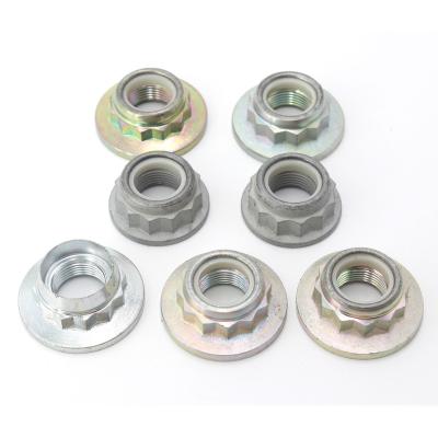 China Heavy Industry Nuts & Bolts Manufactures Titanium Locking Nuts Grade 5 m8 m10x1.25 12 Point Flange for sale