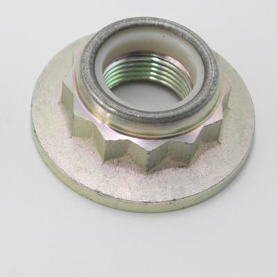 China Heavy Industry Fastener Manufacuturer 12 Point Customized Nylon Hex Flange Nuts Lock Nuts Insert Lock Nut for sale