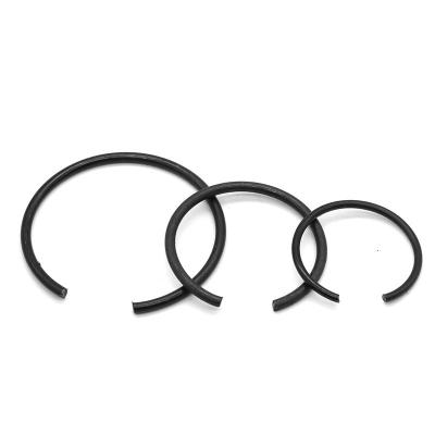 China DIN7993 Custom Split Carbon Steel Spring Steel Round Clamping Thread Snap Ring For Shaft for sale