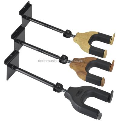 China Metal/Wood/Rubber Punk Type Right or Left Liner Music Display Rack Hanger - Black - Slatwall Guitar Keeper for sale