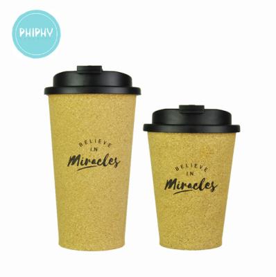 China Sustainable PHIPHY Mug Set With Laser Pattern -- Believe In Miracle / 1 PP Lid 1 PP Mug Cork Surface for sale