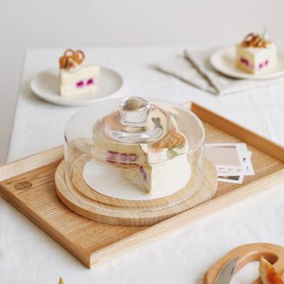 China New design fashion disposable barkware wholesale wedding wooden cake stand for sale