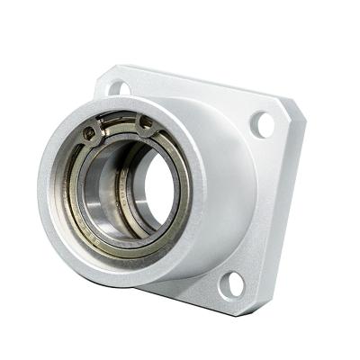 China Material of Construction Shops Aluminum Flange Square Housing Bearings With Housings Supporting Seat Double Bearings Positioning And Insert Type for sale