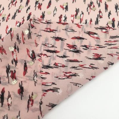 China Antistatic 100% Polyester Foil Chiffon Printed Fabric 75DX75D Soft Soft Used For Clothes Garment Dress for sale