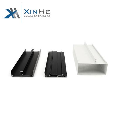 China door & Window Powder Coating 900 Series Black Sliding Windows Aluminum Extruded Profiles for sale