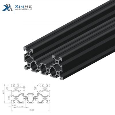 China door & Window China Factory Wholesale Aluminum Alloy 40*80 Silver Linear Rail Aluminum Extrusion Profiles 4080 C Beam Linear Rail for sale