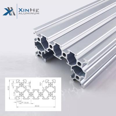 China Carriage Tools V Slot Line Rail Extrusion CNC 4080 Aluminum Profile Perfil De Aluminio Negro 4080 for sale