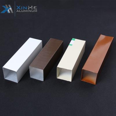 China Construction Ral 9016 Powder Coating Profile Extruded Philippines Price 10Mm 25Mm Aluminum Alloy 6061 Square Tube Pipe Standard Size for sale