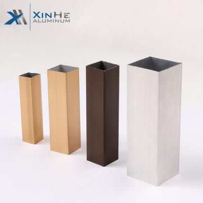 China Construction Foshan Manufacturer Aluminum Tube Extrusion Process Thin Wall 6061 Powder Coated Aluminum Tubing for sale