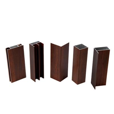 China door & Good Quality Window Wood Grain Aluminum Profiles Sideboard Profiles for sale