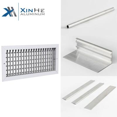 China Air Diffuser Aluminum 6000 Series Anodized Aluminum Diffuser Frame Air Bar OEM Linear Air Vent Grille Extruded Profile for sale