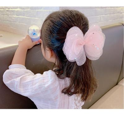 China PRETTY LATEST Girl's Lace Bow Soft Bow Hairpins Long Tassel Hair Clips Cute Chiffon Girls Headbands For Girls Hair Accessories for sale