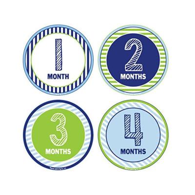 China Customized Cute Waterproof+Eco-friendly Baby Shower Sticker Popular Baby Shower Milestone Monthly Stickers for sale