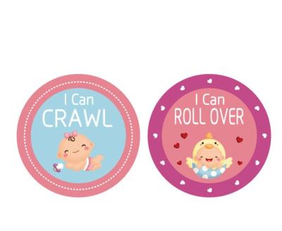 China Waterproof+Eco-friendly Custom Monthly Baby Stickers Newborn Girl Month For Newborn Present Baby Stickers for sale