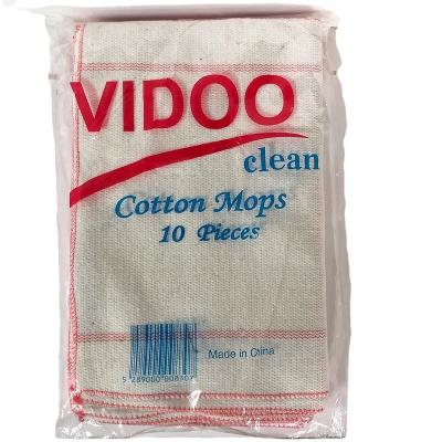 China Viable Popular Wholesales 10pcs 50x60cm 220gsm Recycle Cotton Floor Cleaning Cloth Dirty Cleaning Cloth for sale